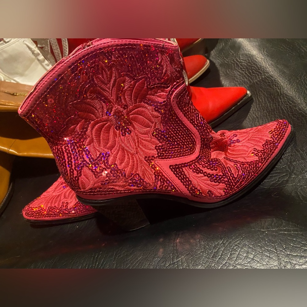 Pink Embellished Women's Boots